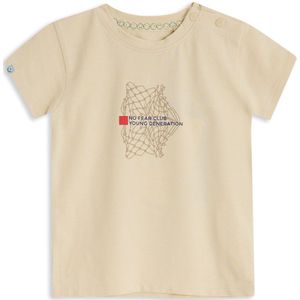 4PRESIDENT T-shirt jongens - Bleached Sand - Maat 74