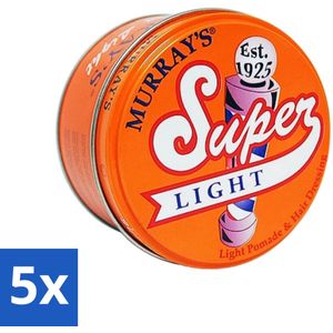 5 x Murray's - Super Light - Pomade - Lichtgewicht Hold - Glanzende Afwerking - 85 ml - Super Light Pomade - Lightweight Hold - Hair Styling - Hair Care - Aloë Vera