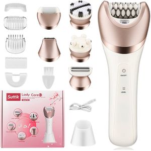 6-in-1 multifunctionele epilator, scheren, peeling, massage