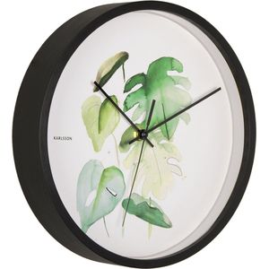 Wall clock Botanical monstera print