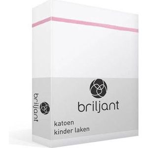 Haton Briljant Baby Ledikantlaken Roze Met Satijnen Bies 100 x 150 cm