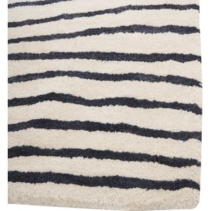 RUMRA - Vloerkleed - Zwart/Wit - 200 x 300 cm - Viscose