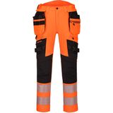Portwest DX4-Hi-Vis broek met afneembare holsterzakken Oranje/zwart
