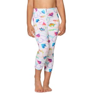 Merry Style Meisjes Leggings - Vrijetijdsbroek - Capri - Katoen - MS-MS10-405-LE - Wit/Hartjes/Meow - 110