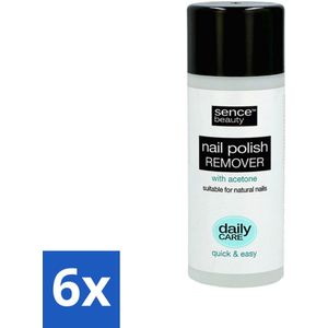 6 x Sence - Met Aceton - Nagellakremover - Krachtig - 200 ml - Nagellakremover - Aceton Nagellak - Nagellak Verwijderen - Nagellak Remover - Nagelverzorging