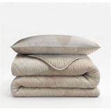 Sleeptime 2 in 1 Dekbed zonder Overtrek Triangles - Dekbed - 140 x 200 cm + 1 x kussensloop 60x70 - Zand