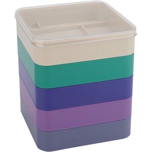 5-laags lade mand voor gereedschap en horloge onderdelen met stevige houder voor uurwerken en schroeven, ideaal voor overzichtelijke opslag en organisatie