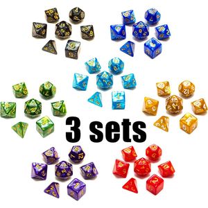 Dungeons & Dragons dobbelstenen - 3 sets - 21 stuks