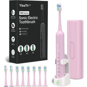 Sonische tandenborstel met 5 reinigingsmodi en 3 intensiteitsniveaus voor volwassenen en kinderen