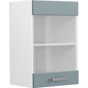 Vicco R-Line Keuken Glazen keukenkast – 40 cm Blauw-grijs