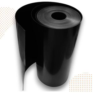 HDPE wortelbegrenzer zwart 2mm dikte x 700mm - lengte 5 meter - te gebruiken bij bamboe, hagen, grassen en andere woekerende plantsoorten