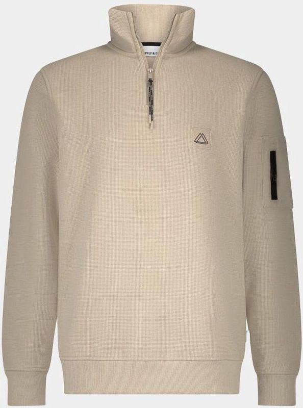 Supply & Co. - Halvar Halfzip Sweat - Beige - Tricot