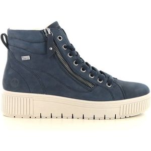 Remonte - D3B71 - Halfhoge Damesschoen - Pazifik Blauw - Nubuck