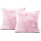 DecoKing - Mic - Kussensloop - Poederroze - 45x45 cm