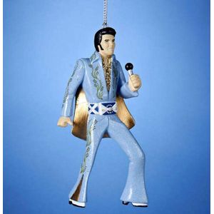 Elvis Presley Blauw Pak Kerst Ornament