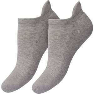 Bonnie Doon Unisex Sneaker Sokken Deluxe Dames Licht Grijs maat 36/42 - Dames en Heren - 2 paar - Badstof Binnenzool - Gladde Naad -Comfortabel en Zacht - Zacht Hiel Kussen houdt Vuil tegen - Sport - Sneakersokken - Light Grey Heather - OL631050.6