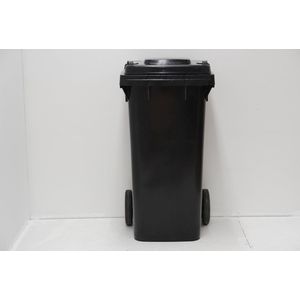 120 liter Zwart Kunststof Kliko Afval Rolcontainer Mini container