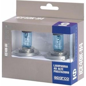 Car Bulb Sparco ICE40K H4 12V 55W Blanco Azulado Efecto Xenon