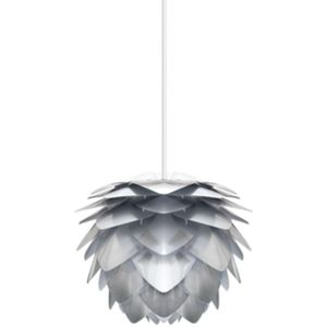 Umage Silvia Mini hanglamp brushed steel - met koordset wit - Ø 32 cm