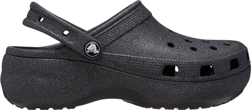 Crocs - Classic Platform Klompen - Zwart - Glitter - Dames