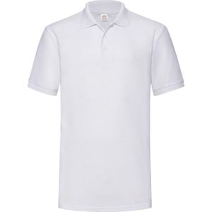 Fruit Of The Loom - Heavyweight Piqué Poloshirt - Wit - Korte Mouwen