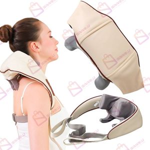 Draadloze Nek- en Schoudermassage – Warmtefunctie – Oplaadbaar – 10W – massagekussen – nekmassage apparaat – 69371