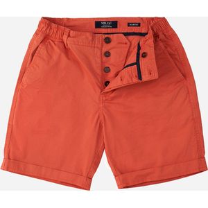 Mr Jac - Slim fit - Heren -Korte Broek - Shorts - Garment Dyed - Pima Cotton - Steen Rood - Maat XL