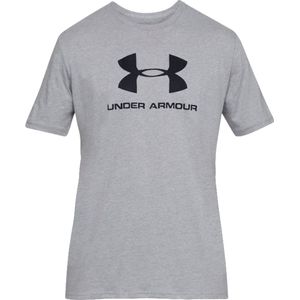 Under Armour Sportstyle Logo Tee 1329590-036, Mannen, Grijs, T-shirt, maat: M