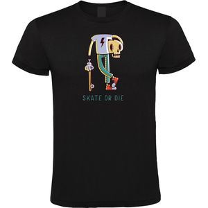 Klere-Zooi - Skate or Die - Zwart Heren T-Shirt - 3XL