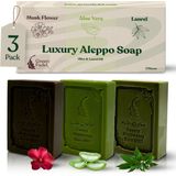 Green Fadel - Aleppo Zeep - 3-delige Set - Natuurlijke Ingrediënten