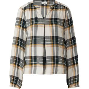 s.Oliver - Blouse - Crème Petrol Zwart - Blouseshirt - Lange Mouw