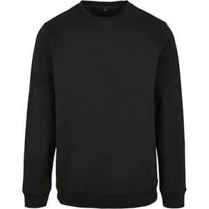 Basic Crewneck Sweater met ronde hals Black - 5XL
