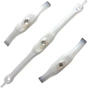 Shoeps 14 parelkleurige elastische veters Pearl Diamond button