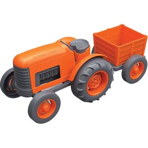 Green Toys tractor oranje