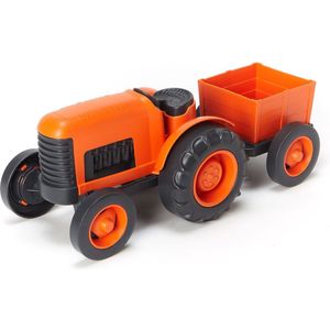 Green Toys tractor oranje