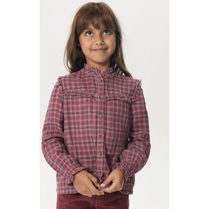 Sissy-Boy - Paarse geruite blouse met ruffles