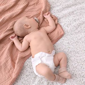 Mousseline deken baby - ademende babydeken, babydekens voor pasgeborenen, zachte kruipdeken voor kinderen, mousseline slaapdekens voor peuters, meisjes, jongens, 120 x 120 cm (roze)