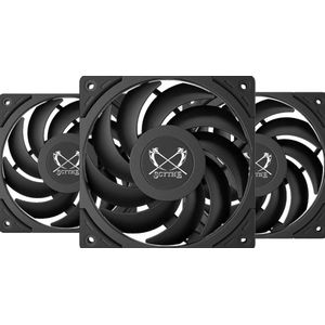 Scythe - Wonder Tornado 120 - Ventilatorhuis - Zwart - 3-pack - 120mm