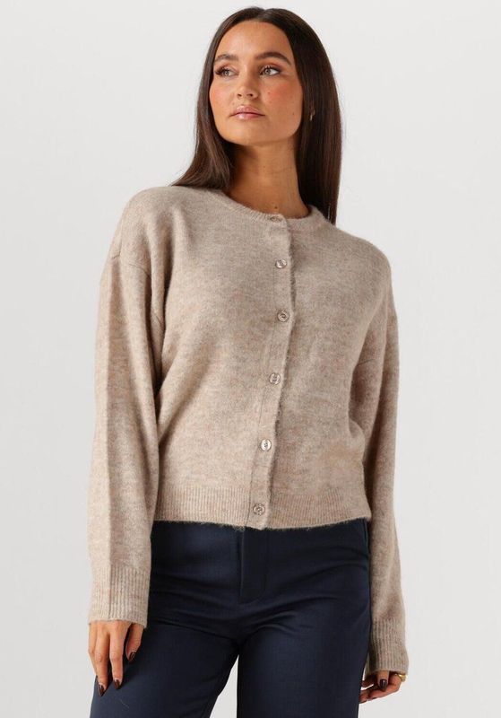 Minus - Aurelia Knit Cardigan - Beige - Dames - Vest