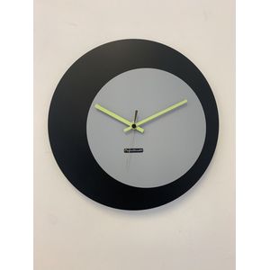 ChantalBrandO wandklok ECLIPS Zwart & Grijs Modern Design