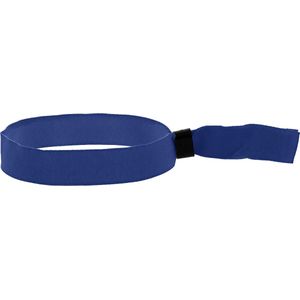 Polsbandjes - Textiel - Geweven - Blauw met zwarte plastic schuifsluiting - 50 stuks