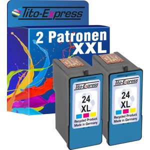 PlatinumSerie® 2 x cartridge alternatief voor Lexmark 24 XL color