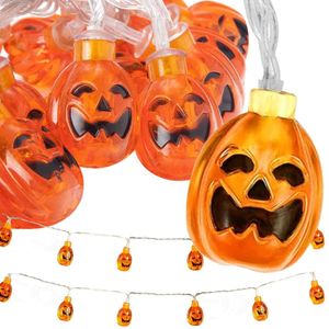 Halloween Pompoen Lichtslingers - 10 LED - LED Lichtslingers - Binnen en Buiten Decoratief Licht String - Werkt op Batterijen -Lichtslingers voor Halloween - Feest - Kamer - Tuin