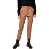 Selected - Ria Mid Waist Cropped - Broek - Bruin - Vrouw
