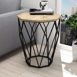 Woody Fashion Bijzettafel - Eiken Zwart, 100% Melamine, 18mm Dik