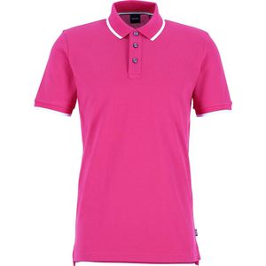 BOSS Parlay regular fit polo - pique - donkerroze - Maat: 6XL