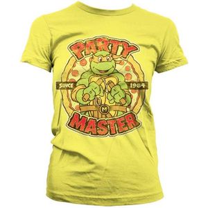 Teenage Mutant Ninja Turtles Dames Tshirt -M- Party Master Since 1984 Geel
