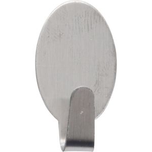 Excellent houseware - Zelfklevende rvs haakjes - set 6x