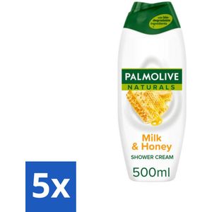 Palmolive Naturals - Douchecrème - Melk & Honing - 500 ml - Bulkverpakking - 5 stuks