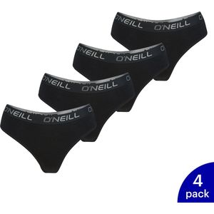 4-Pack O'Neill Dames Brazilian Ondergoed 803002-6969 - Zwart - Maat L